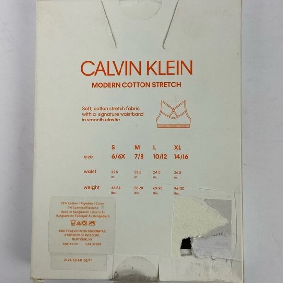 NWT Calvin‎ Klein 2Pack Logo Cotton Stretch Bralette Size Small Bras Purple Blue - Picture 3 of 3